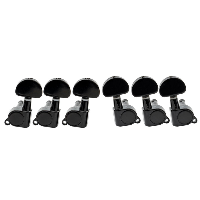 3r3l 15 1 ratio full sealed machine heads for acoustic electric guitar tuning keys 45 degree screw tuners pegs half moon button m555 3m762 3, 3 pcs