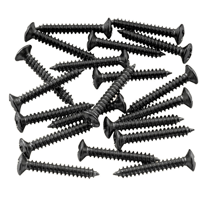 musiclily basic 3 22mm guitar bridge mounting countersunk screws m583 20p, black
