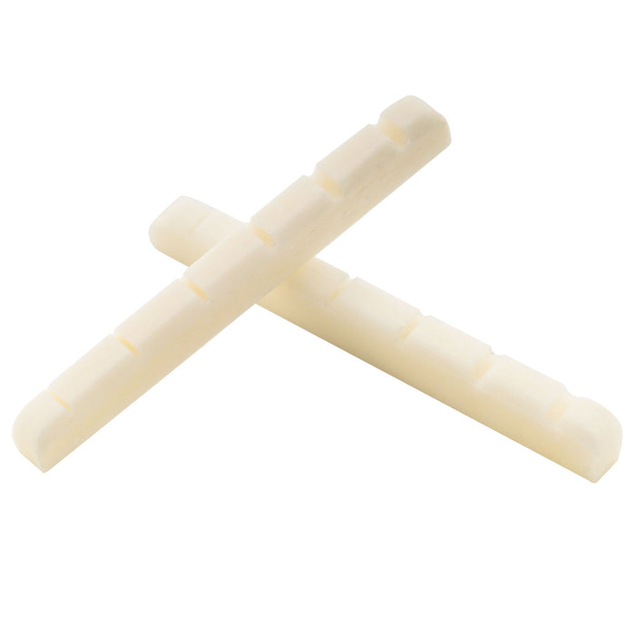 detail of musiclily basic 42mm flat bottom bone slotted electric guitar nut for 6 string strat tele style 42x3 5x4 5 3 5mm m628 2