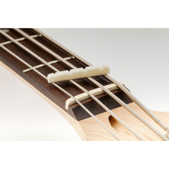 Application of musiclily basic 38mm flat bottom bone slotted bass nut for 4 string bass guitar 38 3 5 5 4 5mm m629 2