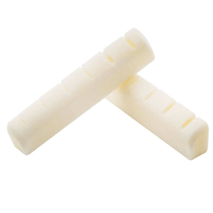 detail of musiclily basic flat bottom slotted bone acoustic guitar nut 43x6x9 3 8 5mm m630 2
