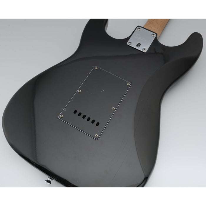 Musiclily Basic 6穴 STタイプバックプレート 中国製Squier Stratストラトエレキギター用 1プライ ブラック