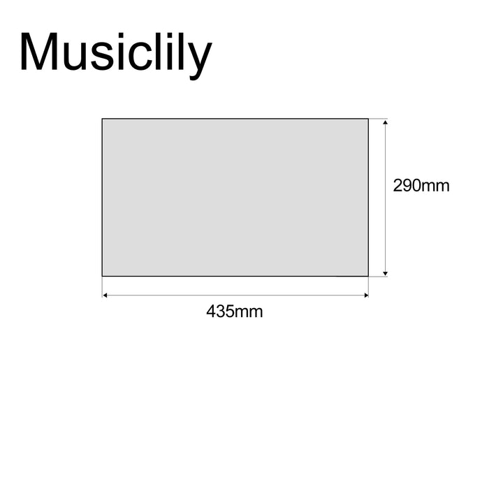Dimensions of musiclily pro 435x290mm blank electric guitar bass pickguard material scratch plate sheet 4 ply m696