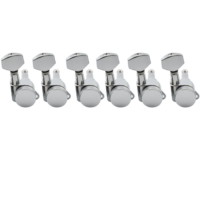 musiclily basic 6 in line guitar locking tuners tuning pegs keys machine heads set for strat tele style m734 6p