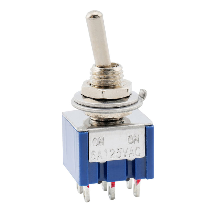 musiclily basic 2 way dpdt guitar mini toggle switch on on 6 pin selector m761p