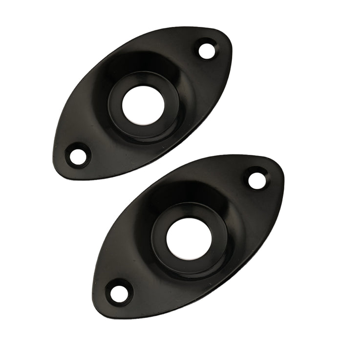musiclily basic steel oval electric guitar bass output jack plate m770 2p, 2 pcs