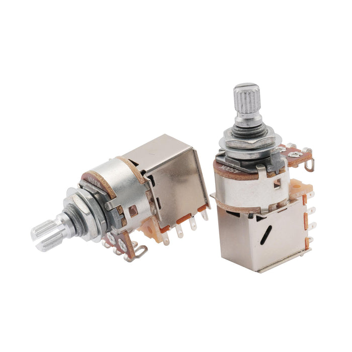 Part of musiclily basic 500k metric coarse 18 spline split short shaft pots push pull audio linear taper potentiometers for electric guitar bass m907 2