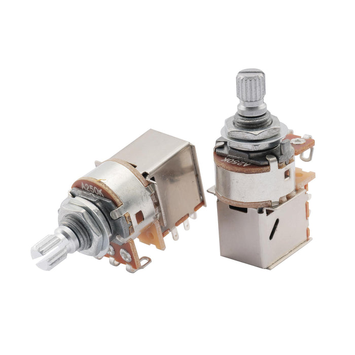 Part of musiclily basic 250k metric coarse 18 spline split short shaft pots push pull audio linear taper potentiometers for electric guitar bass m909 2