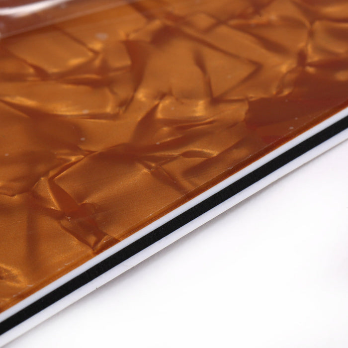 Musiclily Pro STタイプバックプレート モダンスタイル USA/メキシコFender Stratストラトエレキギター用 3プライ ホワイト