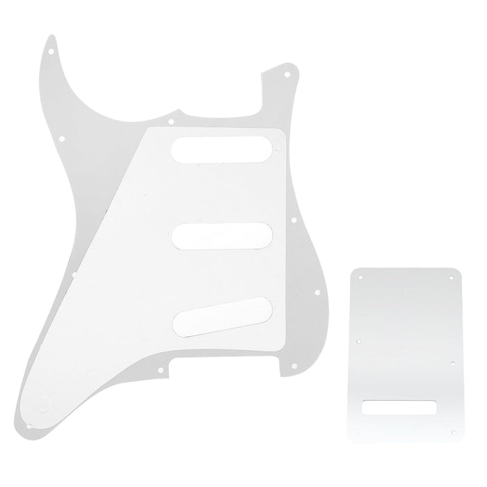 Part of musiclily pro sss 11 hole strat guitar pickguard and backplate set for fender usa mexican standard strat modern style 1 3 4ply mx0111mx0021p