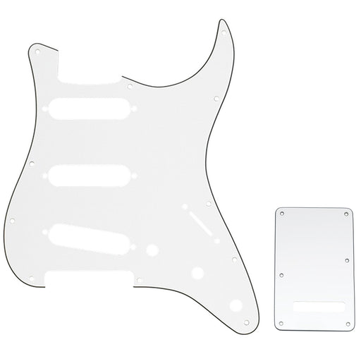 musiclily pro sss 11 hole strat guitar pickguard and backplate set for fender usa mexican standard strat modern style 1 3 4ply mx0111mx0021p