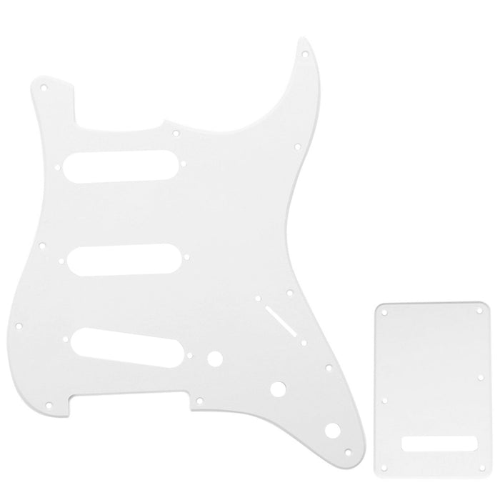 musiclily pro sss 11 hole strat guitar pickguard and backplate set for fender usa mexican standard strat modern style 1 3 4ply mx0111mx0021p