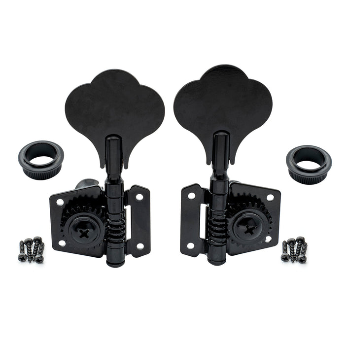 Part of 2r2l open gear bass machine heads tuners set for ibanez style electric bass 24 1 ratio tuning pegs keys with clover button m180 2m446 2p