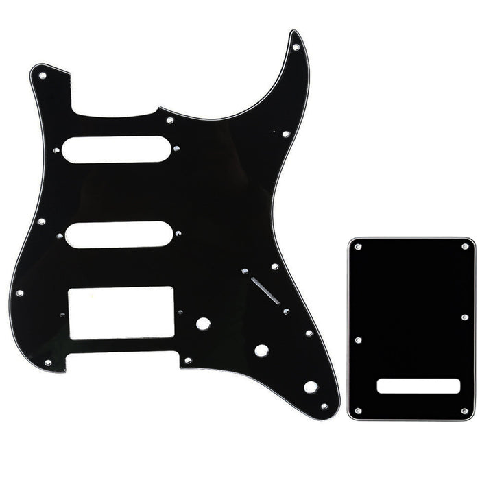 musiclily pro ssh 11 hole strat guitar pickguard and backplate set for fender usa mexican standard stratocaster modern style 1 3 4ply mx0310mx0021p