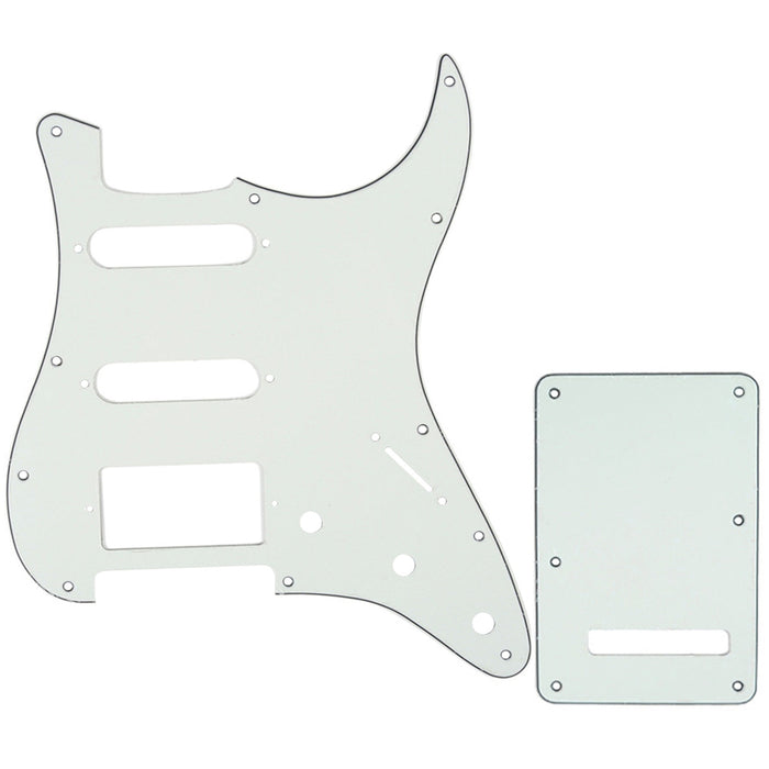 musiclily pro ssh 11 hole strat guitar pickguard and backplate set for fender usa mexican standard stratocaster modern style 1 3 4ply mx0310mx0021p