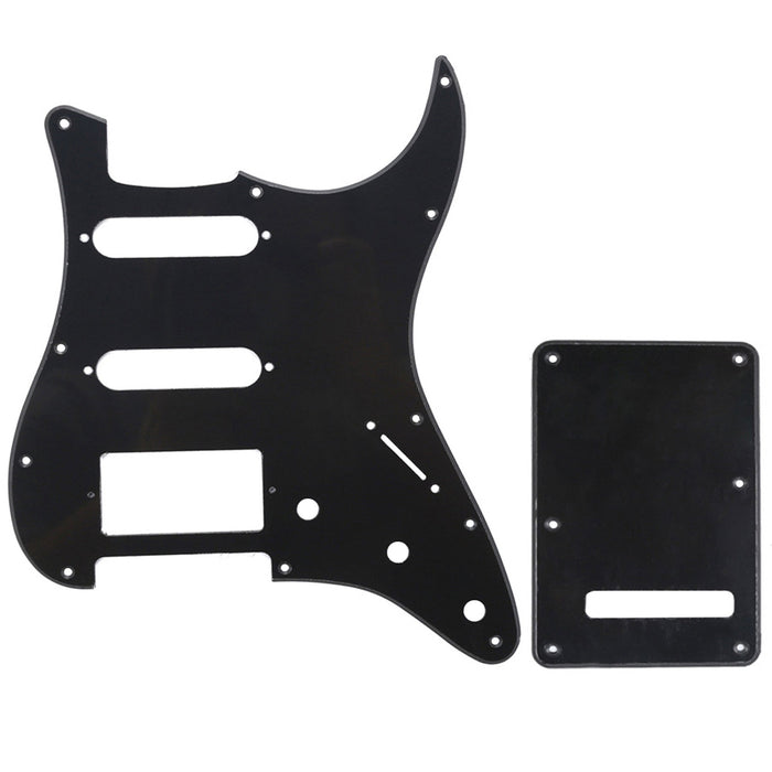 musiclily pro ssh 11 hole strat guitar pickguard and backplate set for fender usa mexican standard stratocaster modern style 1 3 4ply mx0310mx0021p