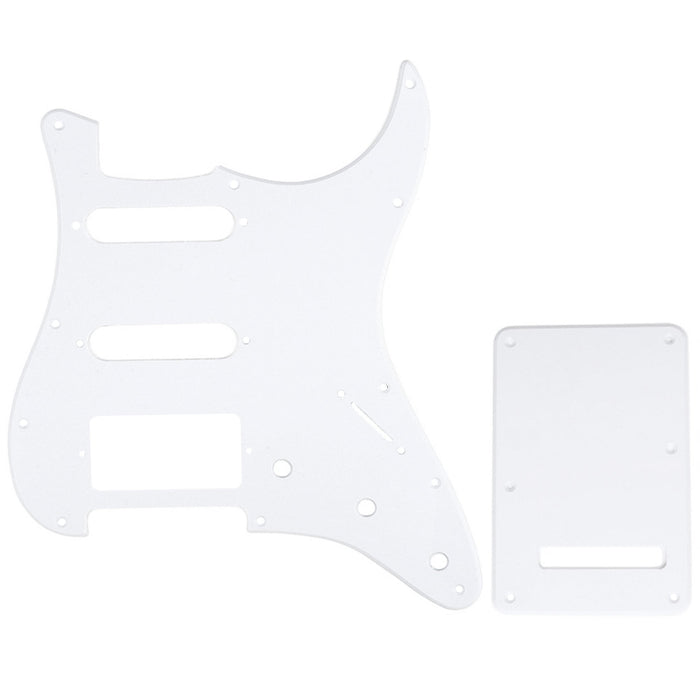 musiclily pro ssh 11 hole strat guitar pickguard and backplate set for fender usa mexican standard stratocaster modern style 1 3 4ply mx0310mx0021p