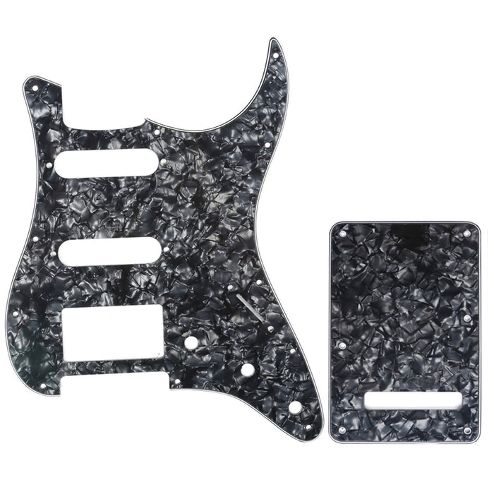 musiclily pro ssh 11 hole strat guitar pickguard and backplate set for fender usa mexican standard stratocaster modern style 1 3 4ply mx0310mx0021p