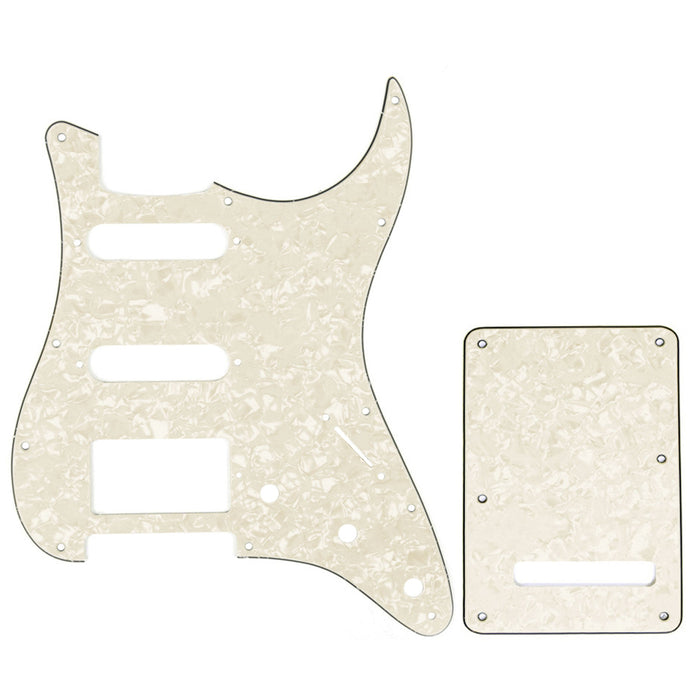 musiclily pro ssh 11 hole strat guitar pickguard and backplate set for fender usa mexican standard stratocaster modern style 1 3 4ply mx0310mx0021p