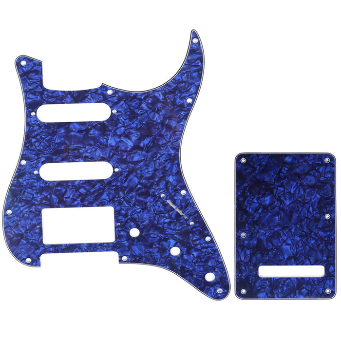 musiclily pro ssh 11 hole strat guitar pickguard and backplate set for fender usa mexican standard stratocaster modern style 1 3 4ply mx0310mx0021p