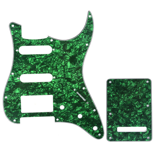 musiclily pro ssh 11 hole strat guitar pickguard and backplate set for fender usa mexican standard stratocaster modern style 1 3 4ply mx0310mx0021p