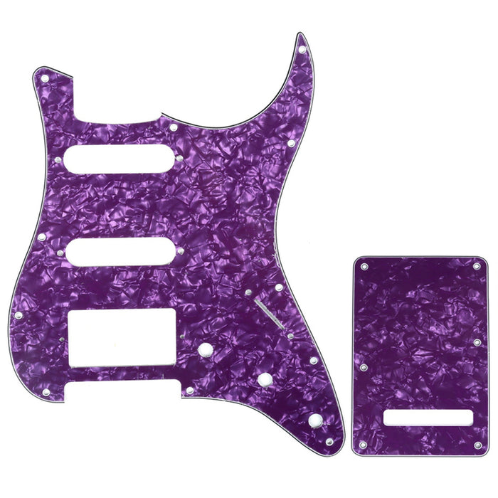 musiclily pro ssh 11 hole strat guitar pickguard and backplate set for fender usa mexican standard stratocaster modern style 1 3 4ply mx0310mx0021p