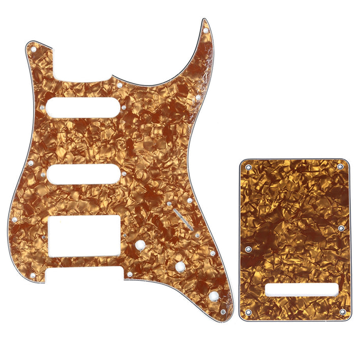 musiclily pro ssh 11 hole strat guitar pickguard and backplate set for fender usa mexican standard stratocaster modern style 1 3 4ply mx0310mx0021p