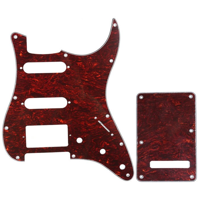 musiclily pro ssh 11 hole strat guitar pickguard and backplate set for fender usa mexican standard stratocaster modern style 1 3 4ply mx0310mx0021p