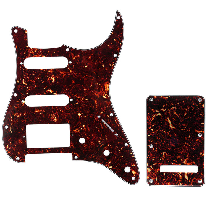 musiclily pro ssh 11 hole strat guitar pickguard and backplate set for fender usa mexican standard stratocaster modern style 1 3 4ply mx0310mx0021p