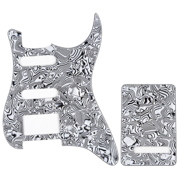 musiclily pro ssh 11 hole strat guitar pickguard and backplate set for fender usa mexican standard stratocaster modern style 1 3 4ply mx0310mx0021p