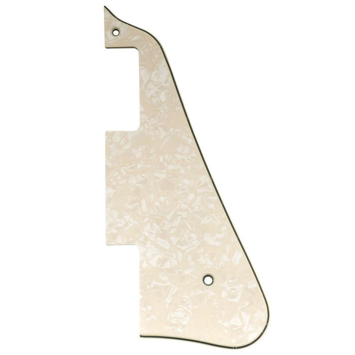 musiclily pro guitar pickguard for china made epiphone les paul standard modern style 1 3 4ply mx0517p, aged white pearl