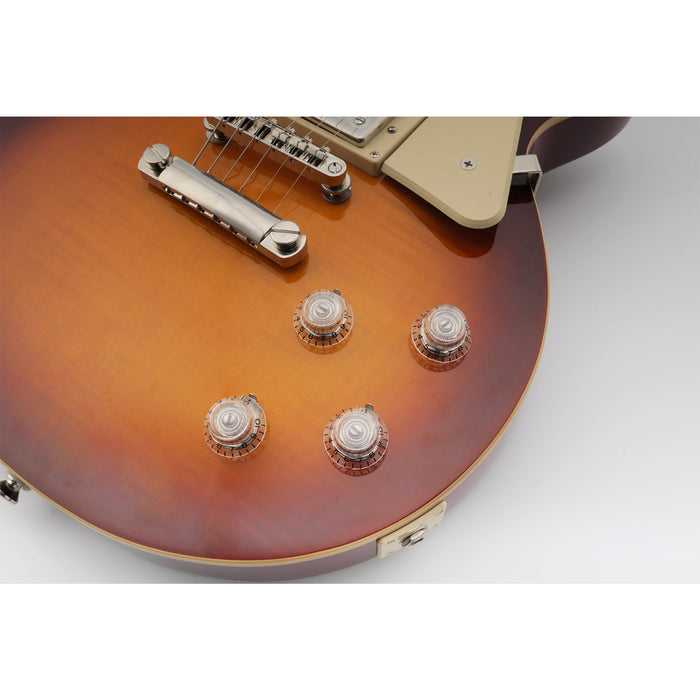 Musiclily Basic ミリ規格 18スプライン トップハットノブ つまみ ソーサーノブ ベルノブ ボリュームとトーンコントロールノブ Epiphone LP SGエレキギター用 ゴールド (4個セット)