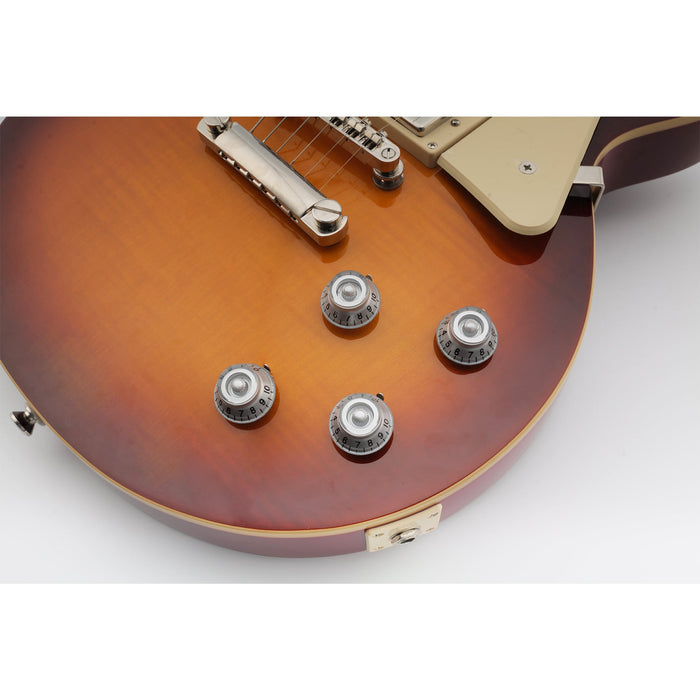 Musiclily Basic ミリ規格 18スプライン トップハットノブ つまみ ソーサーノブ ベルノブ ボリュームとトーンコントロールノブ Epiphone LP SGエレキギター用 ゴールド (4個セット)