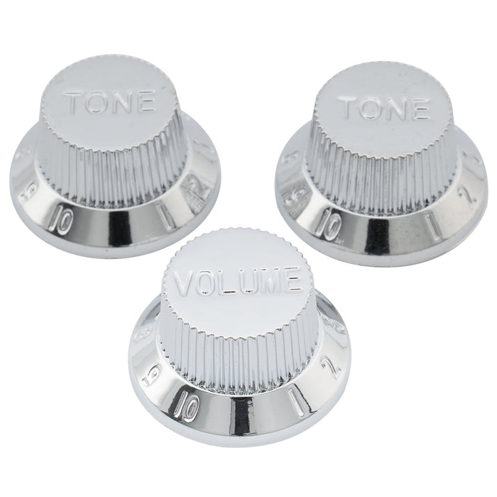 musiclily basic coarse 18 splines push on control knobs for imported strat style electric guitar 2t 1v m148p