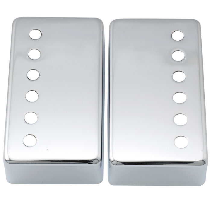 detail of musiclily basic 50mm neck and 52mm bridge metal guitar humbucker pickup covers set mx0645mx0646