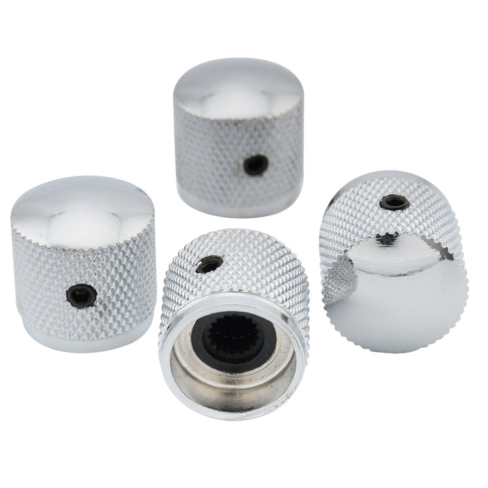 Part of musiclily basic coarse 18 splines steel knurled dome control knobs with screw set for electric guitar or bass 18 18mm mx0671 4p