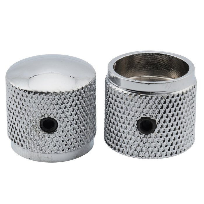 musiclily basic coarse 18 splines steel knurled dome control knobs with screw set for electric guitar or bass 18 18mm mx0671 4p details