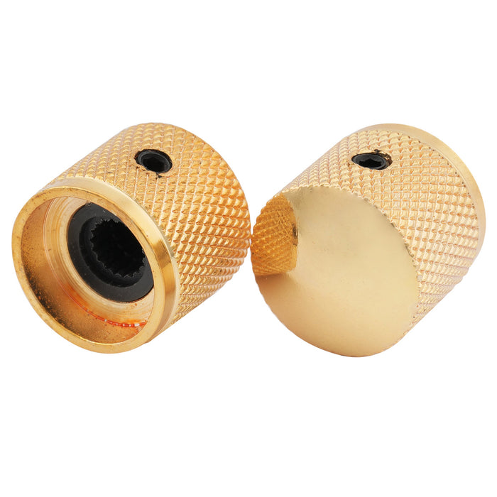 Musiclily Básico grosseiro 18 Splines Botões de Controle Cúpula Rebarbada de Aço com Conjunto de Parafusos para Violão Elétrico ou Baixo 18*18mm, Conjunto de 4