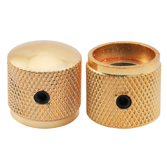 Musiclily Básico grosseiro 18 Splines Botões de Controle Cúpula Rebarbada de Aço com Conjunto de Parafusos para Violão Elétrico ou Baixo 18*18mm, Conjunto de 4