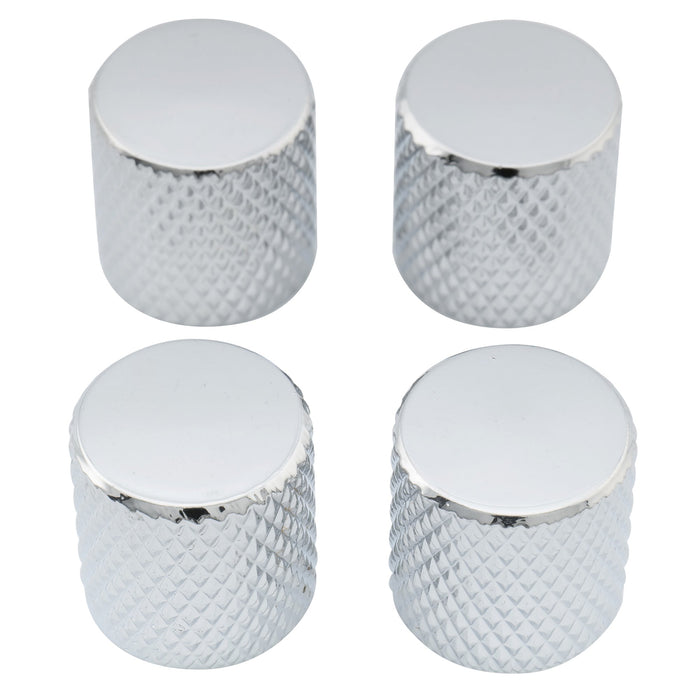 musiclily basic coarse 18 splines steel flat top knurled control knobs for electric guitar or bass 18 18mm mx0675 4p, 4 pcs