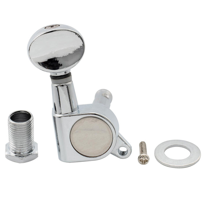 Part of musiclily basic 6 in line guitar sealed tuners tuning pegs keys machine heads set vintage oval button mx0693 6