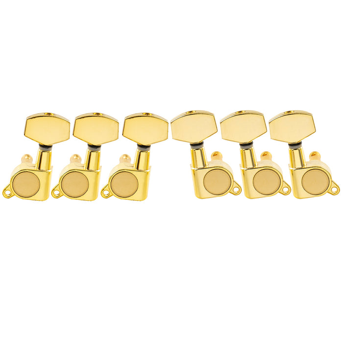 3r3l 15 1 ratio full sealed machine heads for acoustic electric guitar tuning keys 45 degree screw tuners pegs big hex button m168 3m756 3, 3 pcs