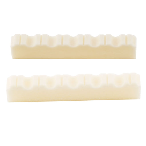 musiclily basic flat bottom slotted 6 string classical guitar bone nut dj 05 dj 07 52x6x9mm mx0722 2, 2 pcs