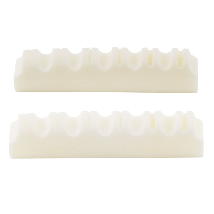musiclily basic flat bottom slotted bone acoustic guitar nut 43x6x9mm mx0726 2