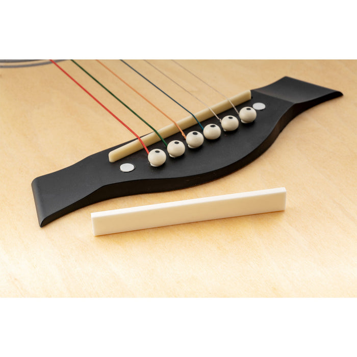 Application of musiclily basic bone guitar saddle blank for martin acoustic and classical guitar 80x3x10mm mx0732 2
