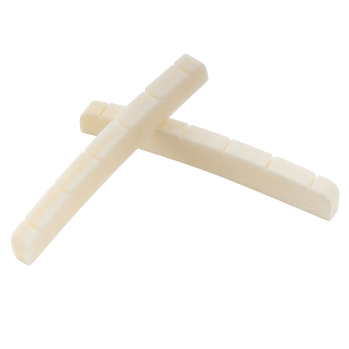 detail of musiclily basic 43mm slotted curved bottom guitar bone nut for 6 string electric guitar 43x3 2x5 5 65mm mx0733 2
