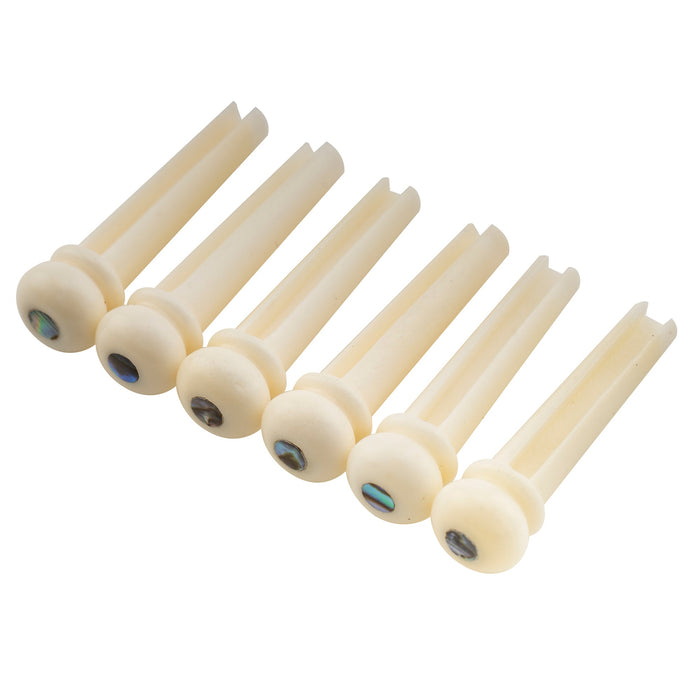 musiclily pro slotted bone ebony acoustic guitar bridge pins mx0736 6p