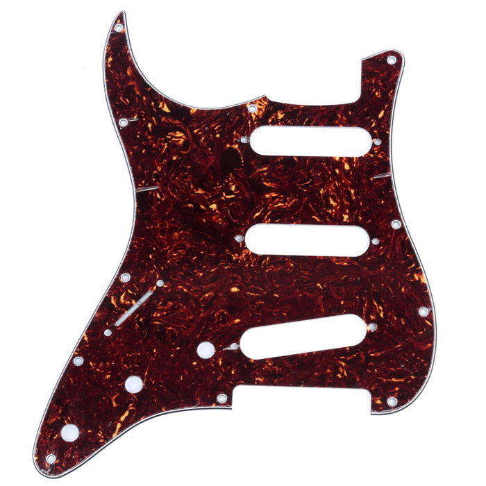 musiclily pro sss 11 hole left handed strat guitar pickguard for fender usa mexican made standard stratocaster standard modern style 3ply 4ply mx0752p, tortoise shell