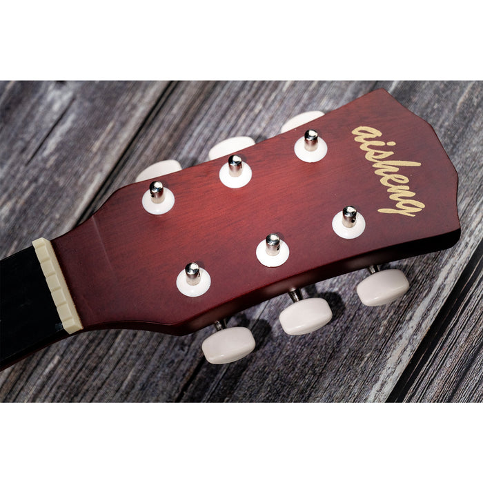 Usage show of musiclily basic 3 on a plate short acoustic guitar tuning pegs keys machine heads tuners set nickel