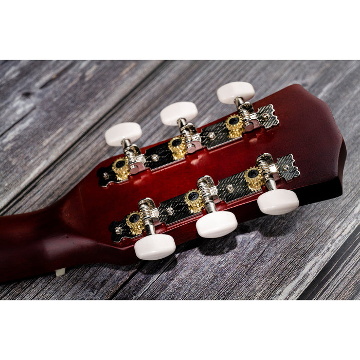 Application of musiclily basic 3 on a plate short acoustic guitar tuning pegs keys machine heads tuners set nickel